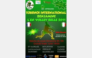 TOURNOI INTERNATIONAL BENJAMINE 24/25 AVRIL